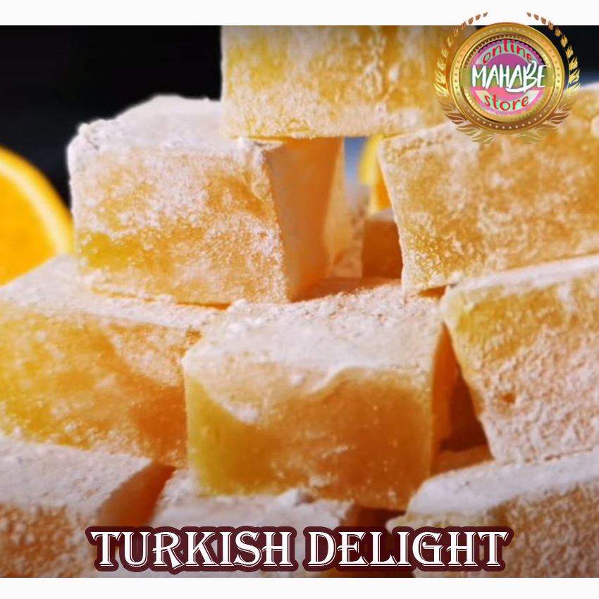 

Turkish Delight Authentic Orange Lokum Turuncu Manisan Turki Jeruk segar manis Turkey Dessert