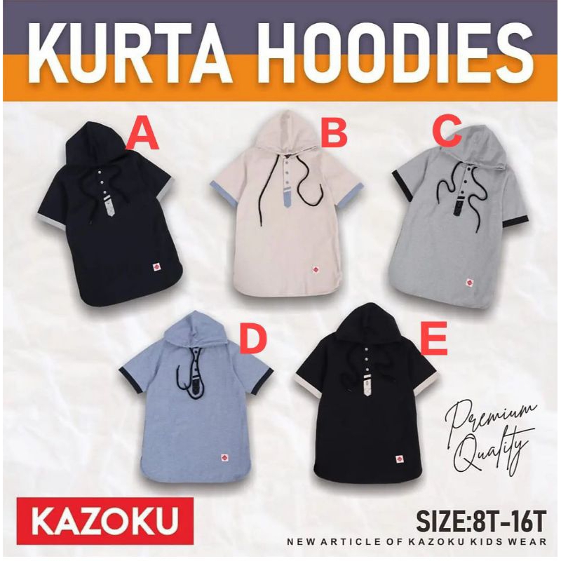 kurta hoodie by kazoku/Kurta hoodie anak dan Remaja