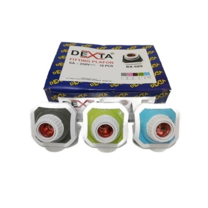 Fitting Lampu Warna Dexta / Fitting Plafon Warna Dexta