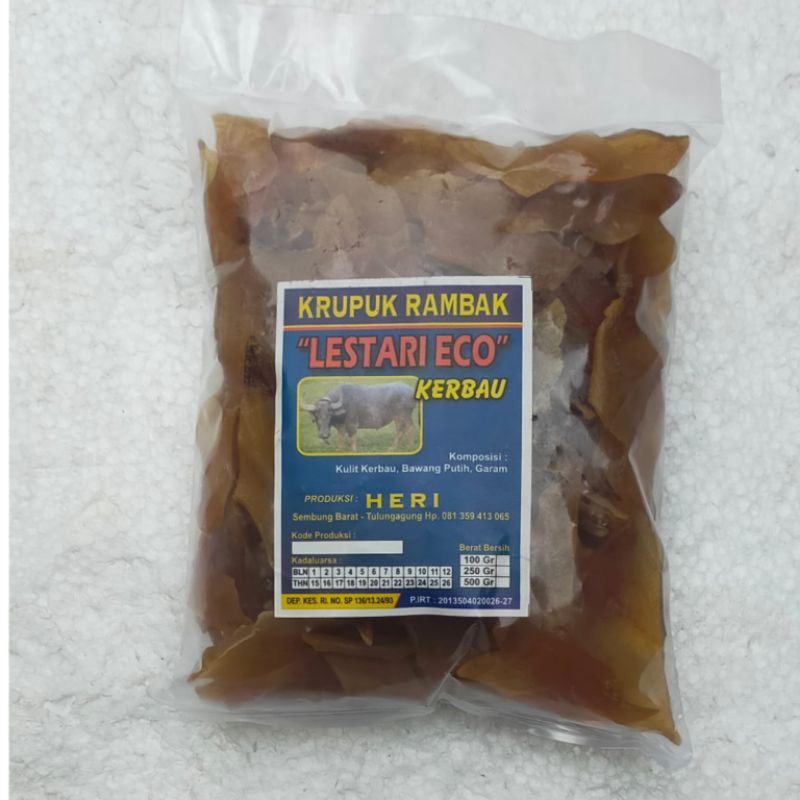 

Kerupuk Krecek Rambak Mentah Kerbau 500 Gram