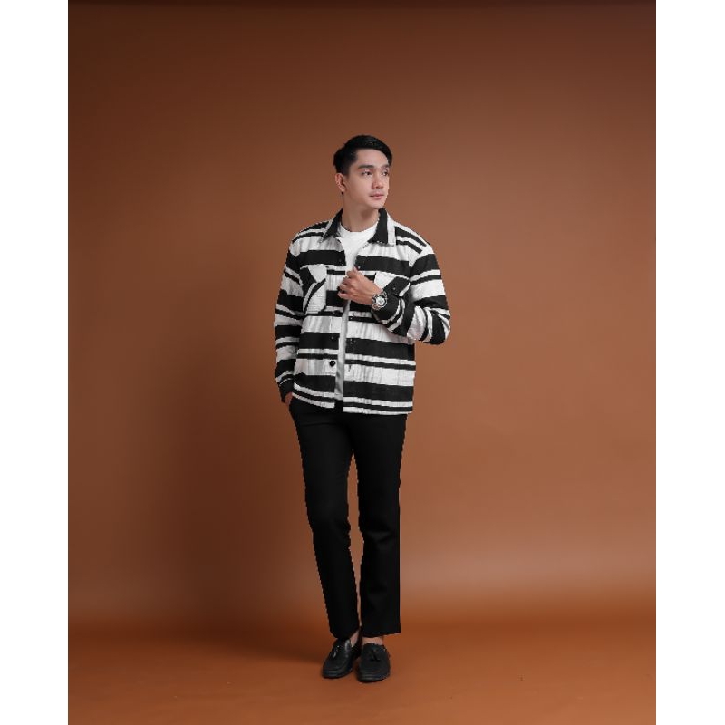 Mubeng Jacket Shelby Black Stripe