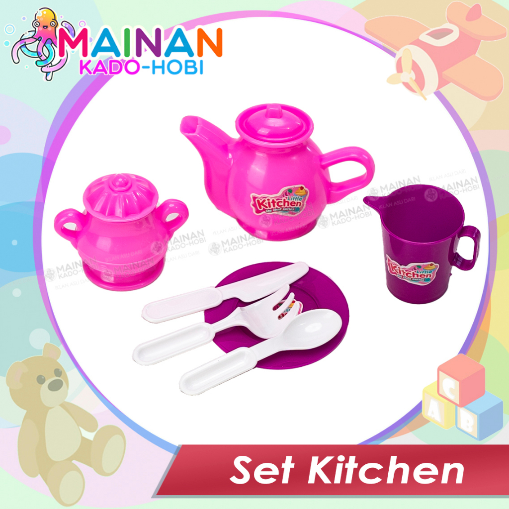 SET MAINAN DIY ANAK GIRL PEREMPUAN MINIATUR MASAKAN KITCHEN TEKO