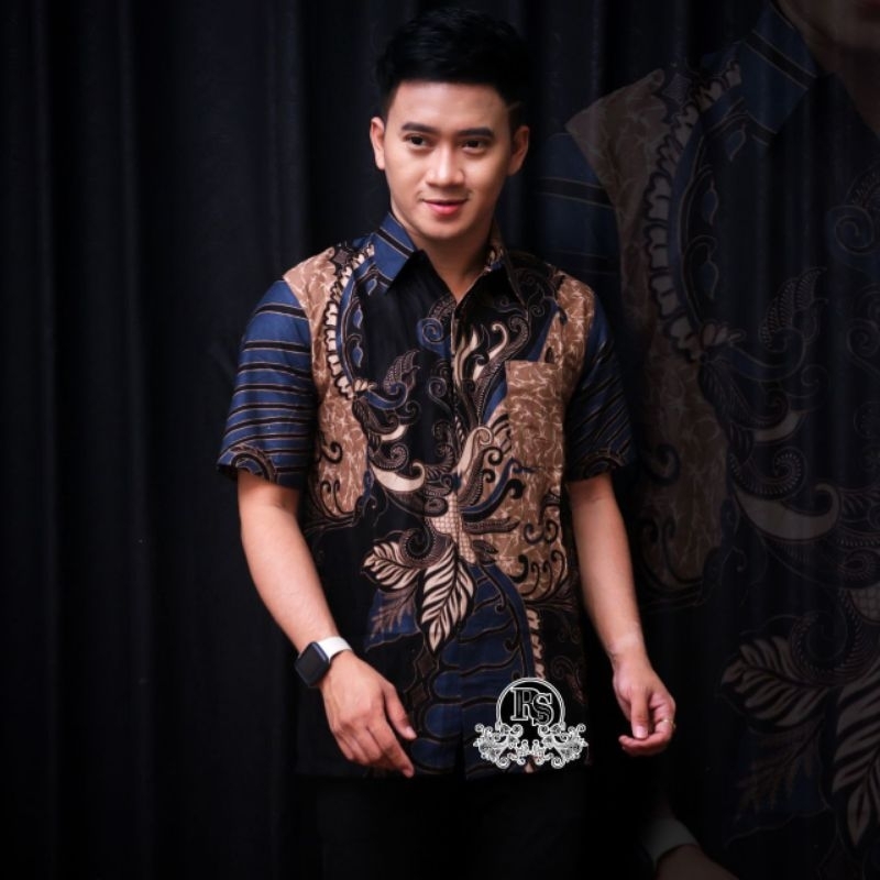 Kemeja Batik Pria Jumbo Big Size M L XL XXL XXXL XXXXL XXXXXL Kemeja Batik Jumbo Lengan Pendek Motif Sangkuriang