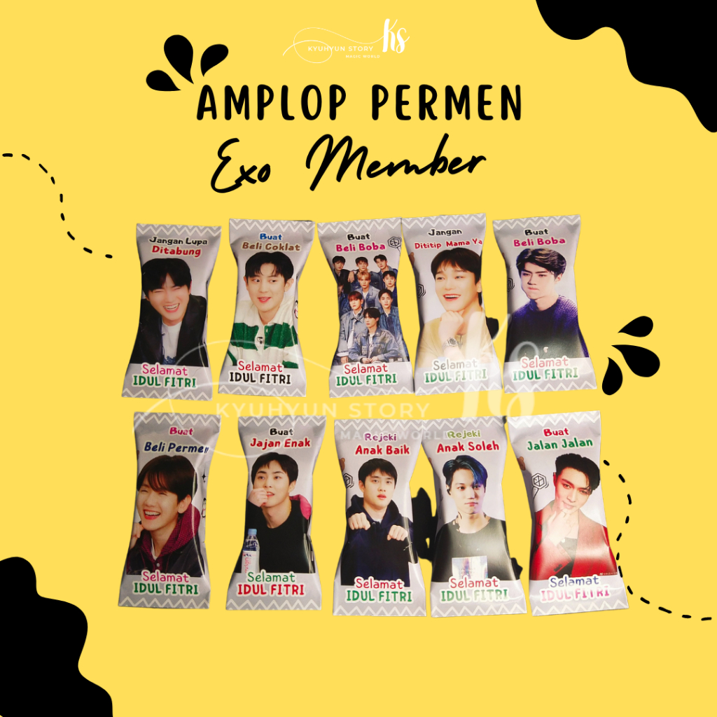 

Amplop Lebaran Kpop Exo Lucu Amplop Bentuk Permen Viral Murah Berkualitas