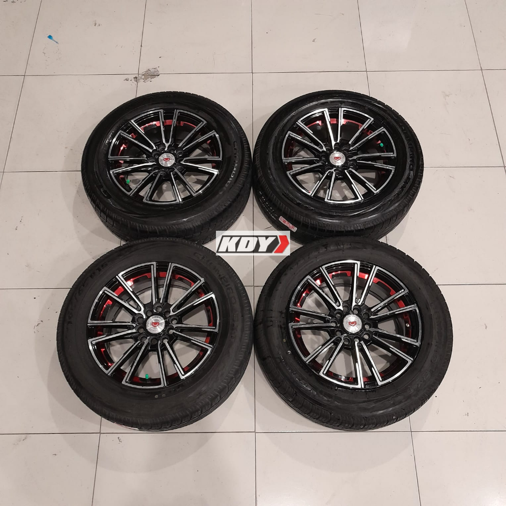 Velg Bekas Copotan Mobil Seken Type Vossen Ring 15 + Ban