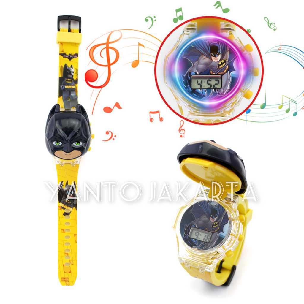 JAM TANGAN ANAK LAKI LAKI BATMAN LED MUSIK