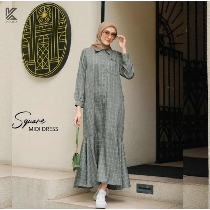 Square Midi Dress Korina Original