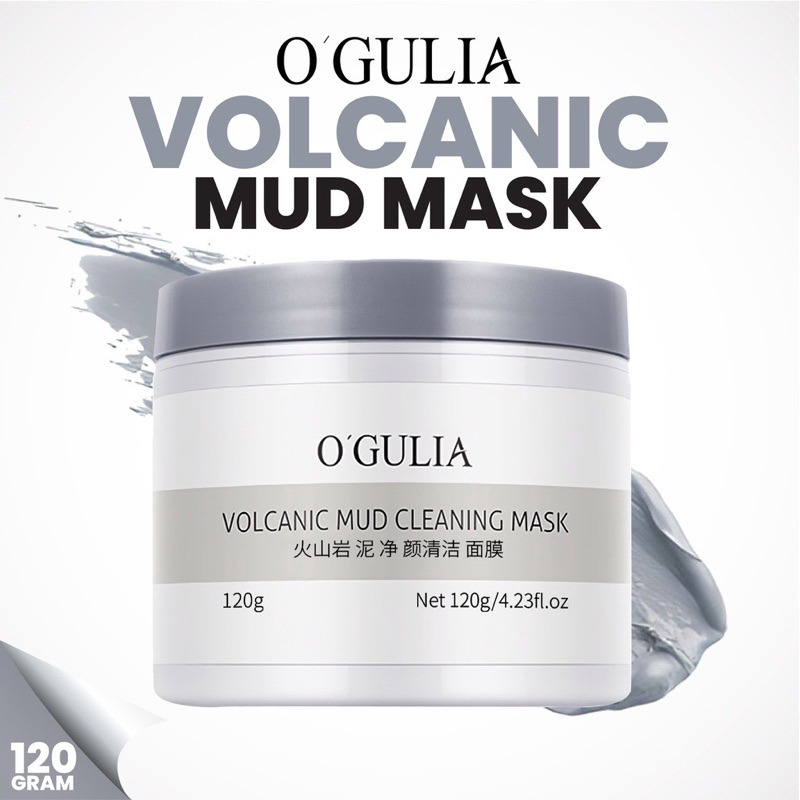 BEST SELLER OGUILA GRATIS ONGKIR O GULIA Volcanic Mud Facial Whitening Clay Mask Masker Vulkanik Pemutih Wajah dan Membersihkan Komedo