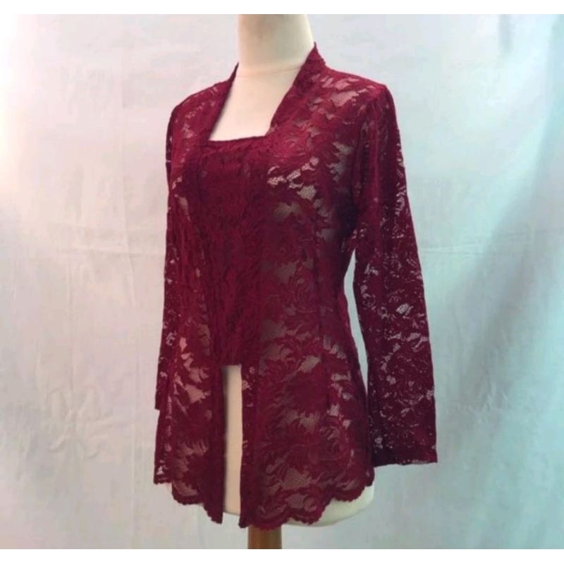 Promo kebaya burkat isi 2 pcs random tanpa lubang kancing/kebaya burkat termurah/kebaya burkat terla