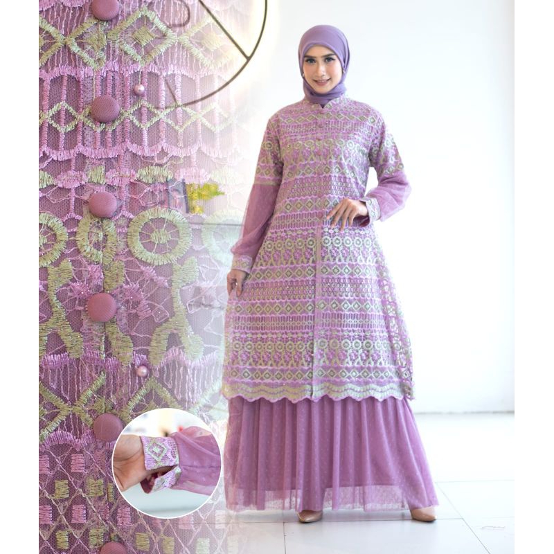 GAMIS MARBELLA//BAHAN TILLE TUTON KOMBUNASI TILLE DOTT FULL FURING//SERAGAMAN KELUARGA//BAJU PESTA LAMARAN//KEBAYA WISUDA//BAJU LEBARAN//BAJU KONDANGAN//KEBAYA ORIGINAL//KEBAYA MODERN//BY DIPA COLLECTION