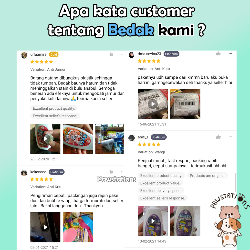 Bedak Kucing Cat Talcum Powder Bedak Kucing Anti Jamur Bedak Kucing Anti Kutu