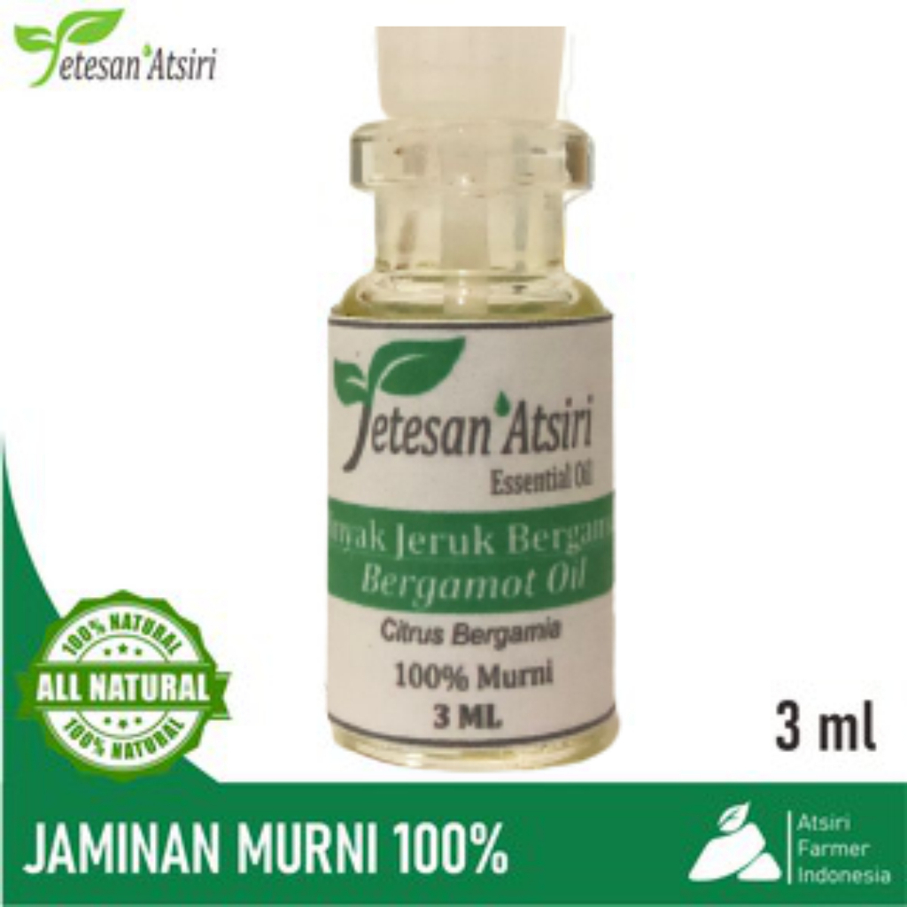 3ml minyak atsiri jeruk bergamot pure essential oil esensial  essensial aromatherapy aromaterapi diffuser humidifier burner