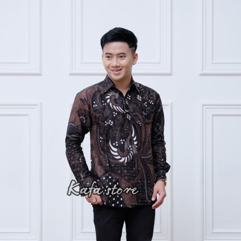 KEMEJA BATIK PRIA UKURAN STANDAR&amp;BIGSIZE LENGAN PANJANG M-XL6