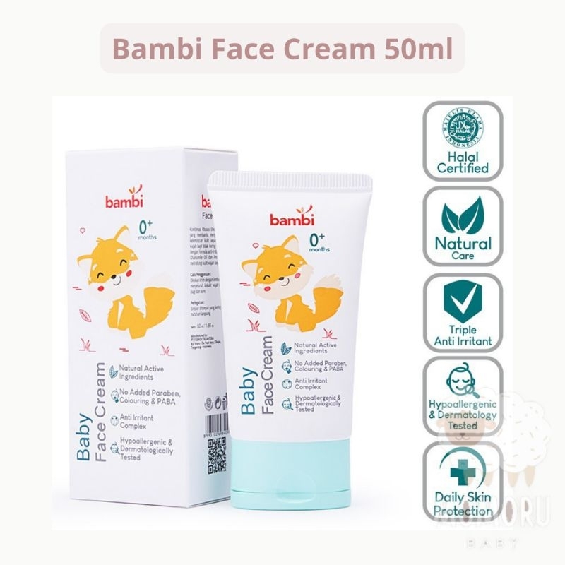 Bambi Face Cream 50ml Krim Wajah Bayi