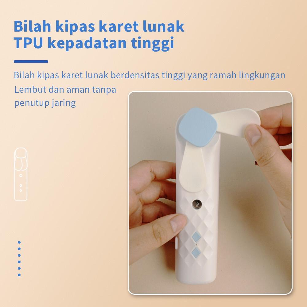 Kipas Angin Mini Nano Spray Portable 2 in 1 Usb Cas Genggam Bisa Di Isi Air KL-FN23