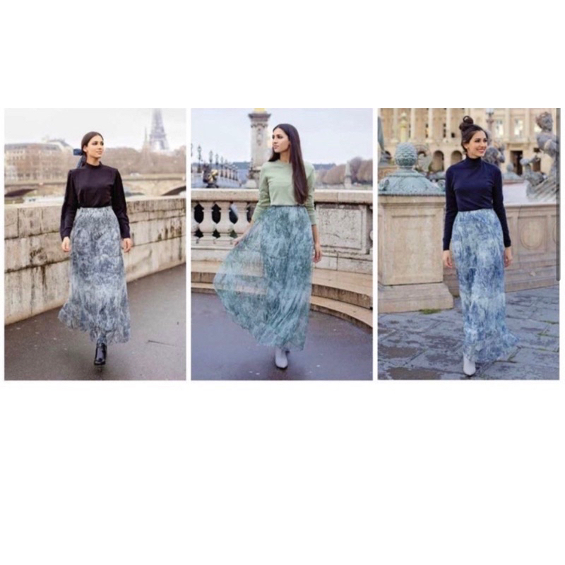 El mar minorca flowy skirt size M - blue Benang Jarum x Mmehuillet