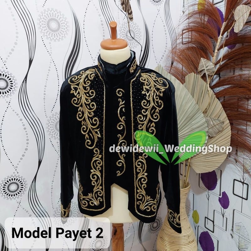 Beskap Pengantin / Beskap Bludru Payet - Model Payet 2