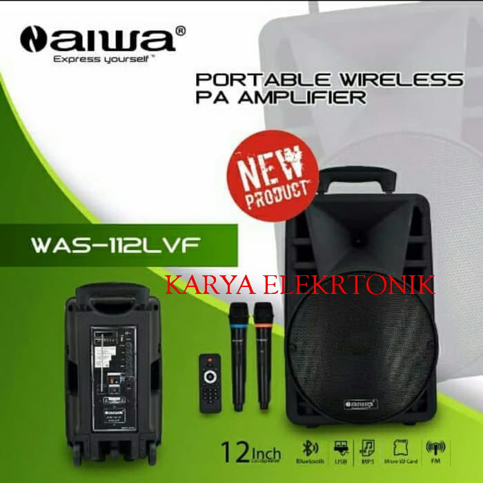 SPEAKER PORTABLE MEETING AIWA WAS-112LVF  12 INCH AIWA 112LVF ORIGINAL