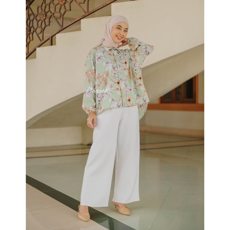 Splash Floral Pattern Shirt Valiable (No Restock)