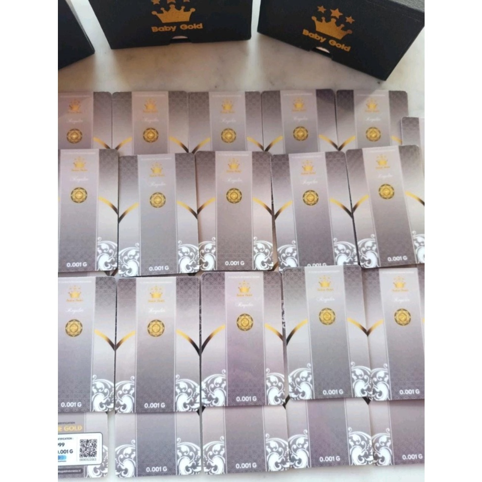 50 PCS Baby Gold 0,001 Gram New Reguler Logam Mulia