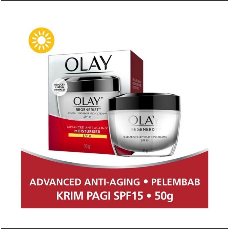 Olay Regenerist Revitalising Hydration UV Krim Pelembab Anti Aging Skincare SPF15 50g