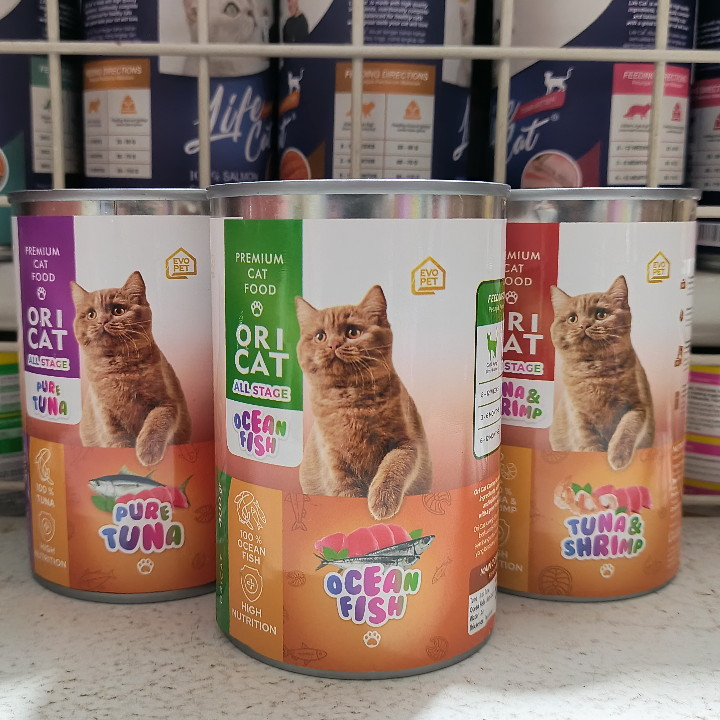 Makanan Kucing Ori Cat Kaleng Pure Tuna All Stage 400G Wet Food / Oricat Kaleng All Stage