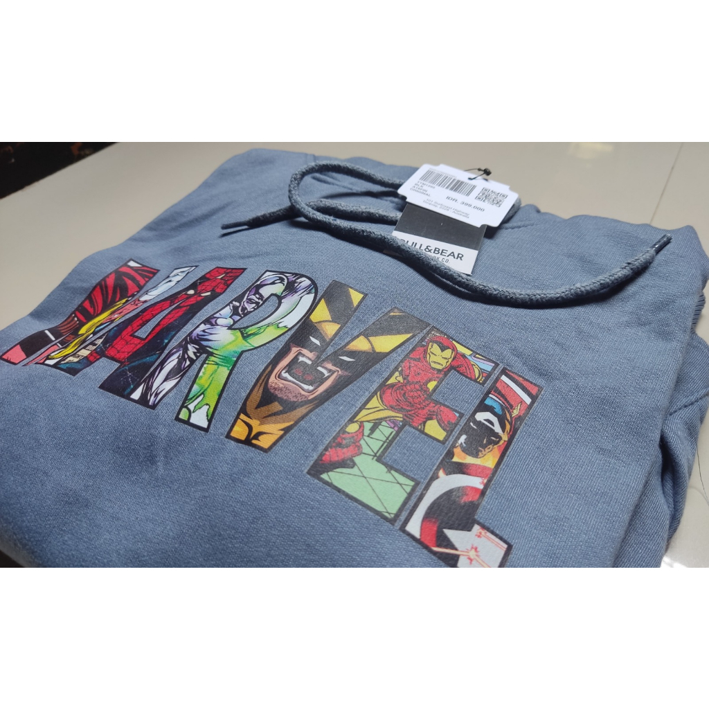 BISA COD | Hoodie Denim MARVEL | Jacket Denim MARVEL | Hoodie Denim MARVEL x Pull & Bear | Swater De