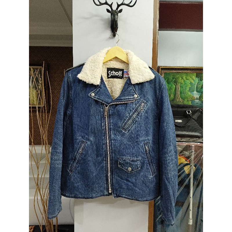 jaket jeans riders SCHOTT (size L fit XL)