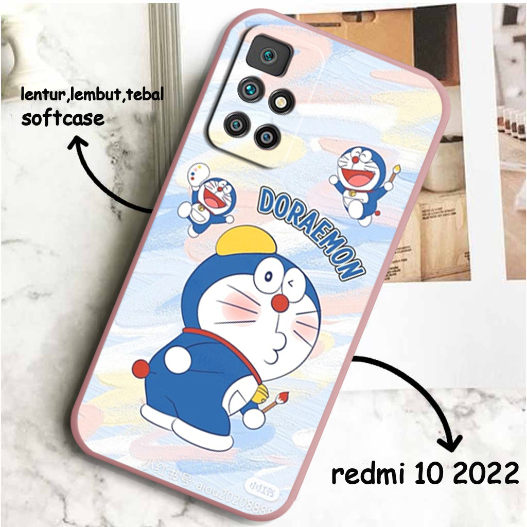 R122 Case Hp Redmi 10 2022 Redmi 10 5G Terbaru - PIcks Store - Doraemon - Kesing Hp Redmi 10 2022 - 