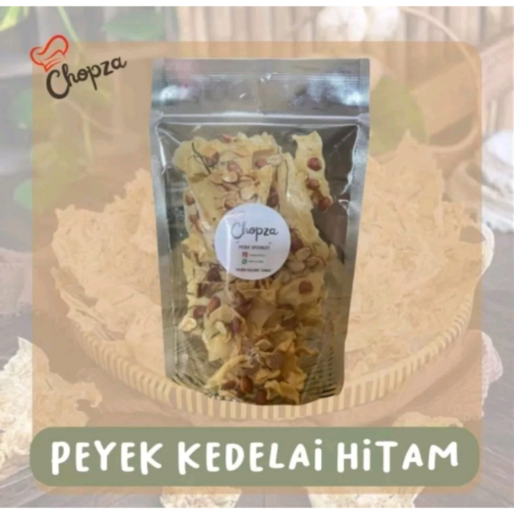 

Chopza Peyek / Peyek Kedelai Hitam Pouch 100 GR / Cemilan home made / Rempeyek Renyah / Cemilan sehat