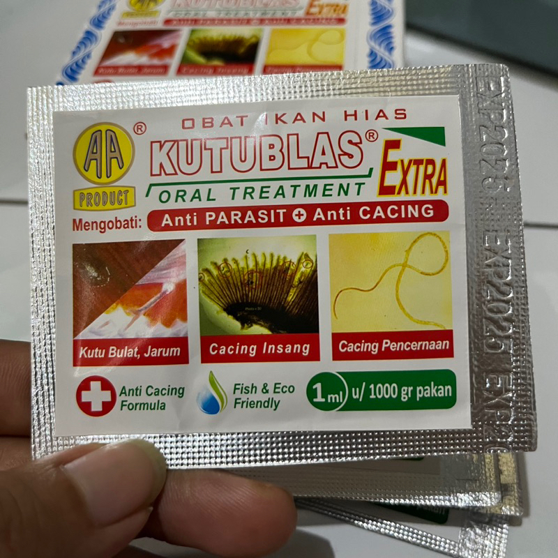 KUTUBLAS Obat Ikan Kutu pada ikan Hias chana Koi Koki Goldfish