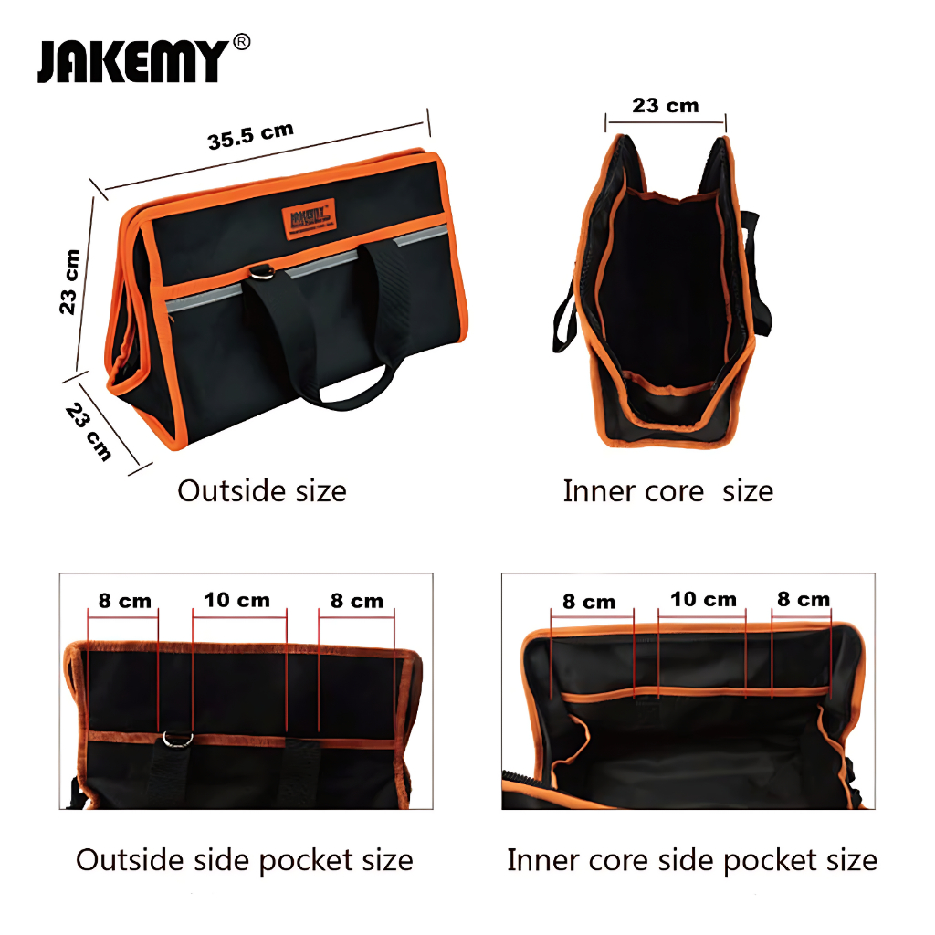 Jakemy Professional Portable Tool Bag Big Set - JM-B01