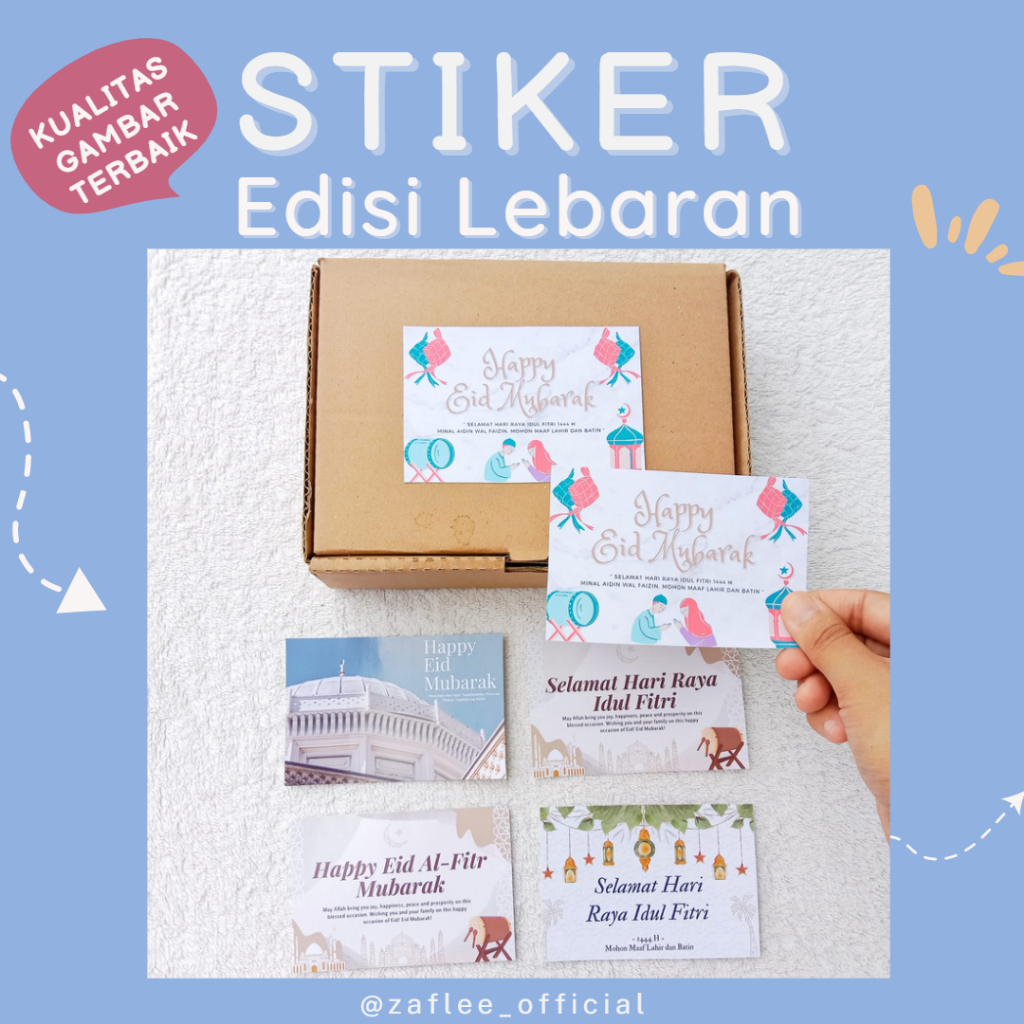 

Stiker Hampers Lebaran / Stiker Box Packaging / Label Hampers Lebaran / Stiker Idul Fitri / Stiker per 4 pcs