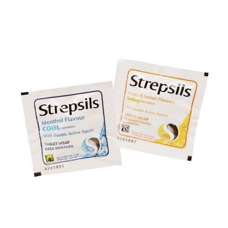 

strepsils permen tenggorokan cool menthol biru shooting honey lemon kuning 1's / pcs