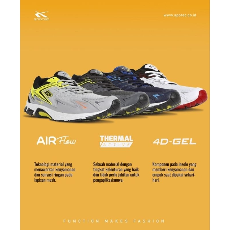 (ORIGINAL SPOTEC) Sepatu RUNNING / LARI Spotec THUNDER