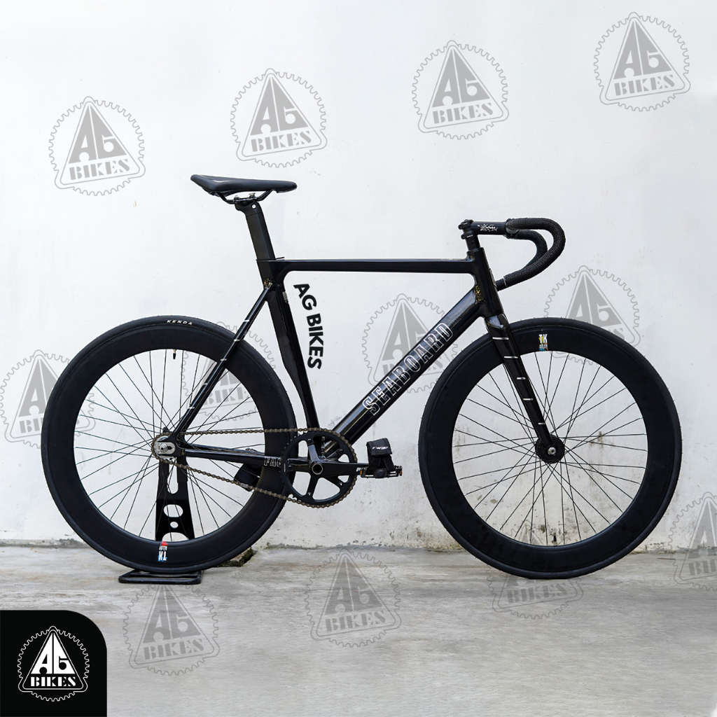 Paket Sepeda Fixie Tsunami Seaboard Alloy Ringan + Fork Carbon 