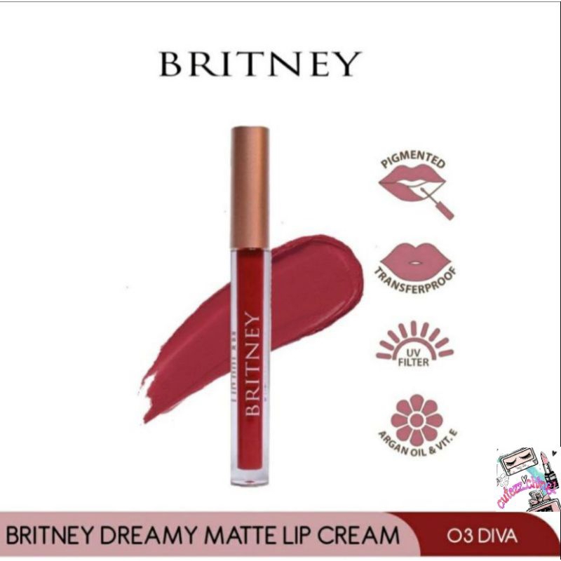 ☃️Cutezz_Ching1☃️Purbasari Britney Dreamy Matte Lip Cream 1.5g - Lip Cream