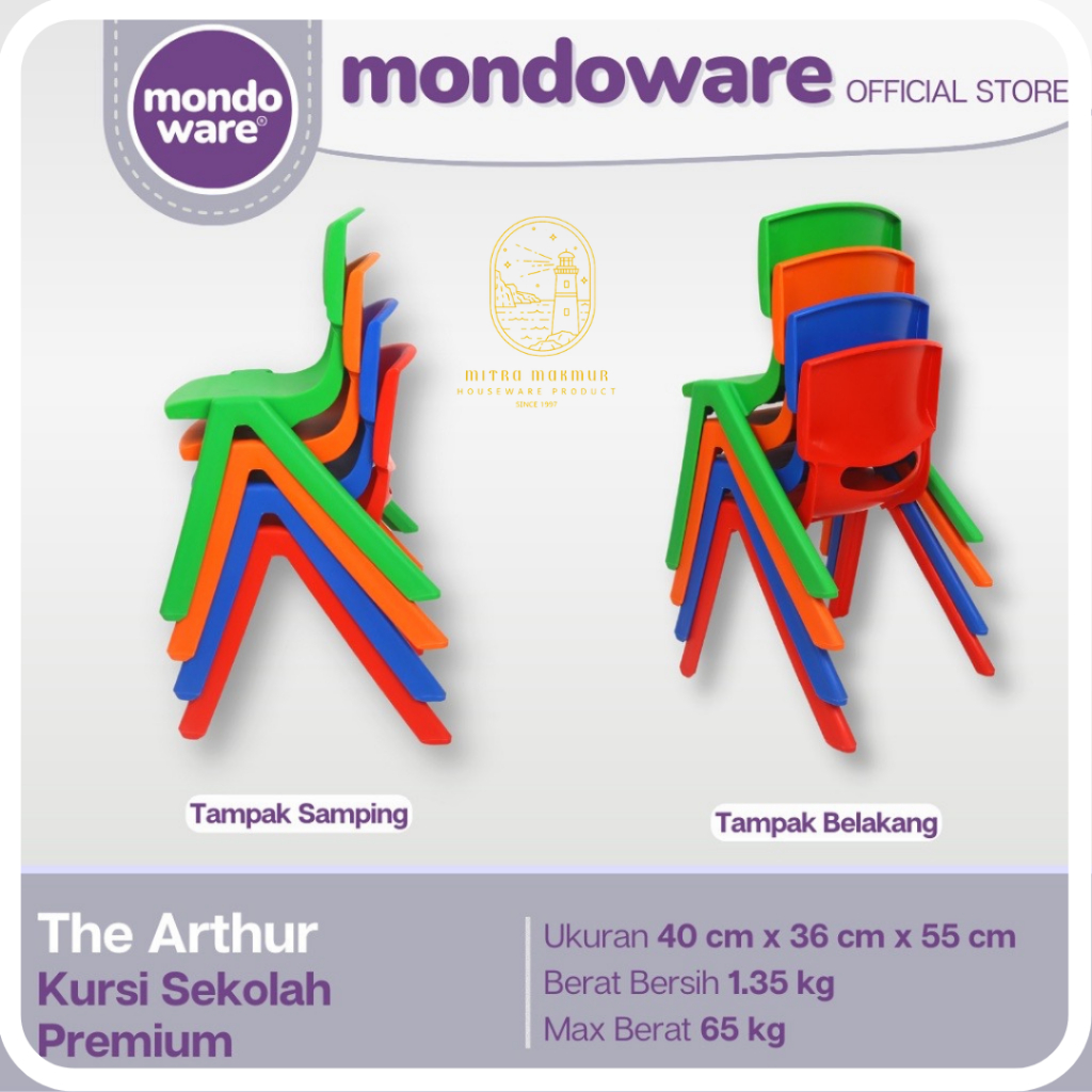 SALE!! MONDOWARE KURSI SEKOLAH PREMIUM THE ARTUR KURSI ANAK LES CHAIR KIDS CC19