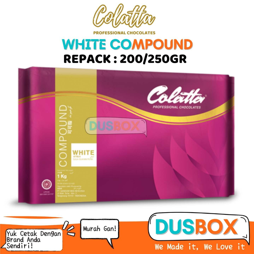 

Colatta White Compound 200/250gr / White Coklat Colatta / Coklat Putih Batangan Colatta / White Coklat Batangan Repack