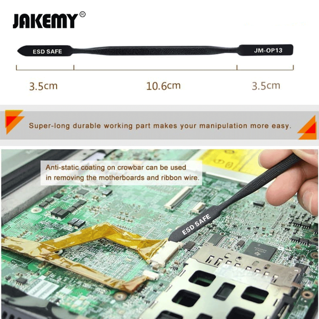 Jakemy Opening Tools Anti-Static Steel Dual Head Pry Bar / Crowbar - JM-OP13 Original
