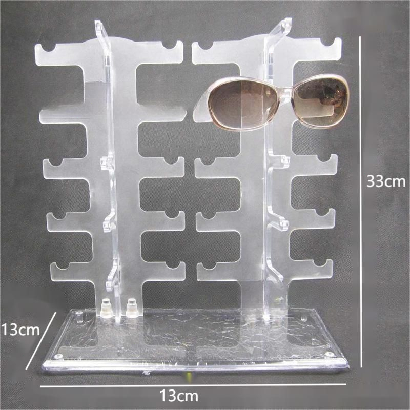 Rak Pajangan Kacamata Acrylic Rak Kacamata Display Stand Sun Glasess Holder Untuk 10 Kacamata Mika