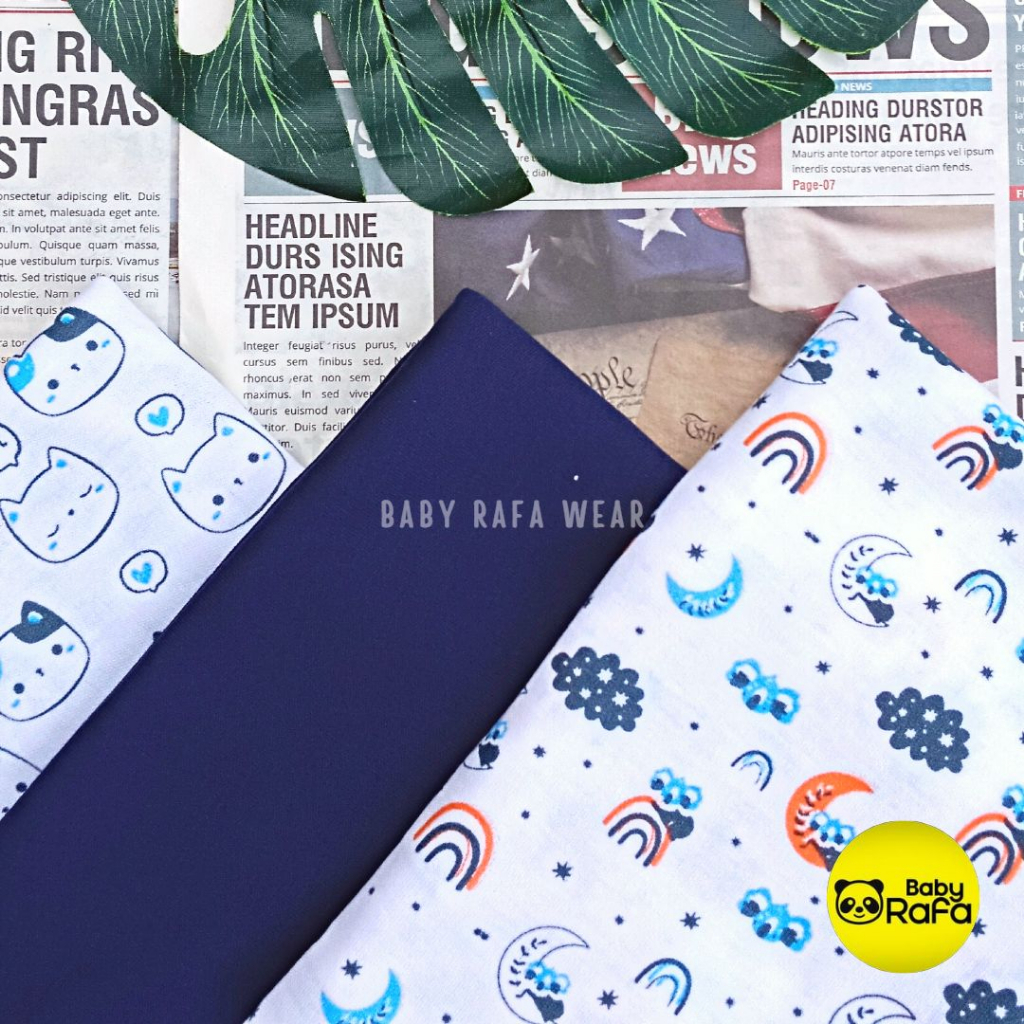 Serian Navy - 3 pcs Bedong Bayi Bahan Kaos NAVY SERIES 110 x 90 cm Merk SNI Bolo - Bolo