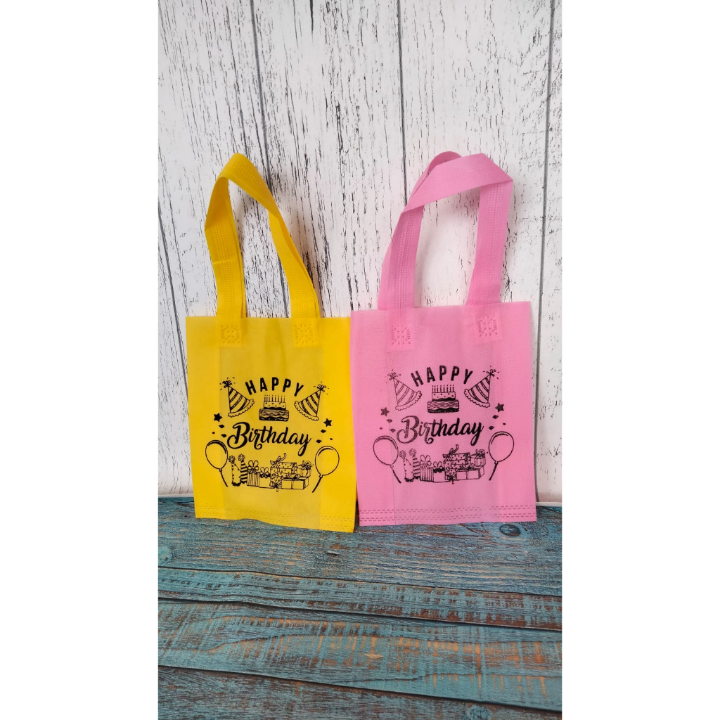 

12 Pcs Goodie Bag HBD Ulang Tahun Tali uk 20x25x8