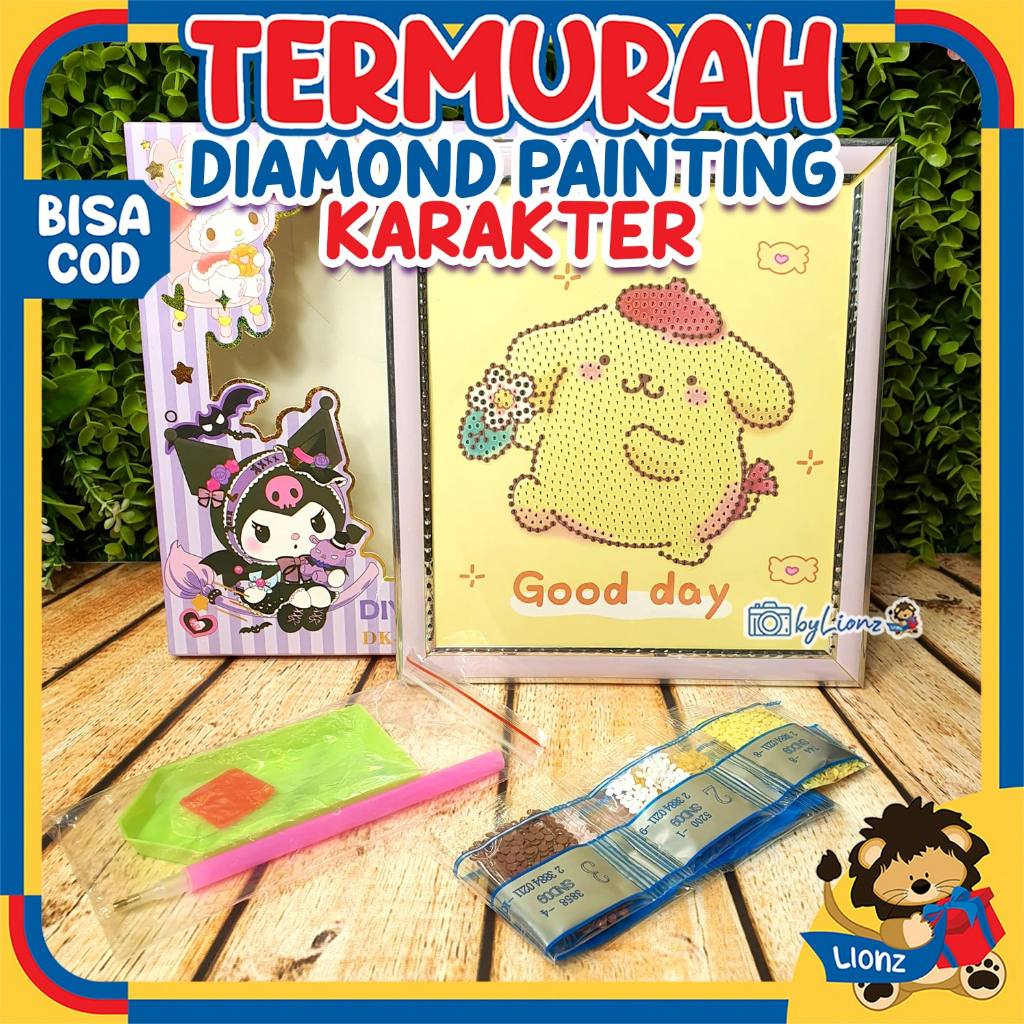 DIY sticker diamond painting / manik manik hiasan dairy lucu kreatif