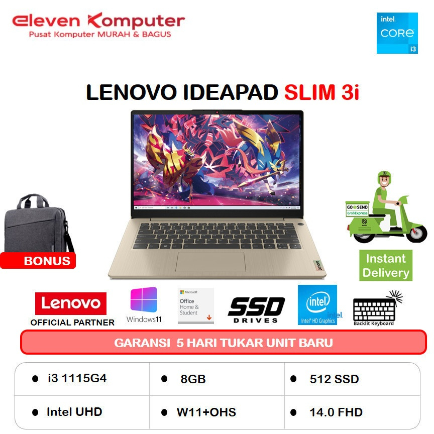 LENOVO IDEAPAD SLIM 3i 14 - i3 1115G4 8GB 512SSD