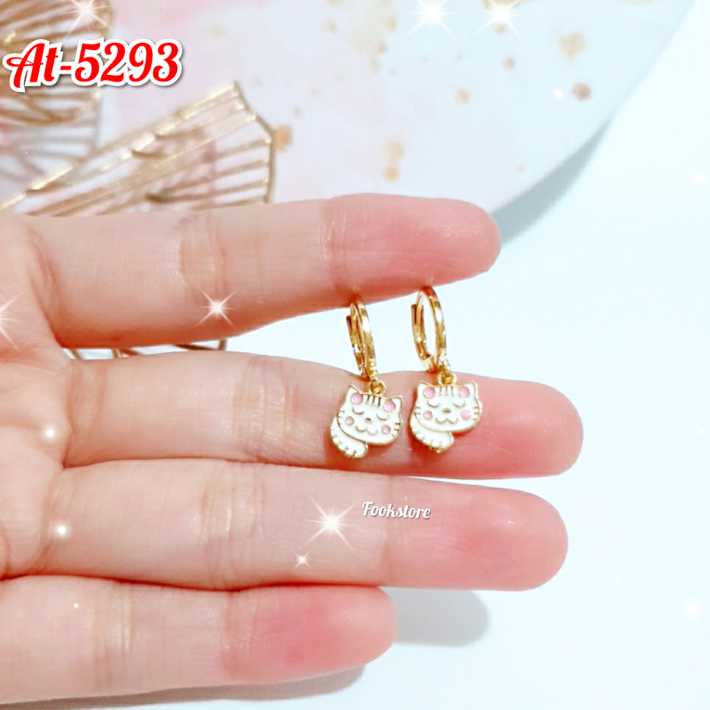 ANTING CLIP ANAK MOTIF KUCING ANTI ALERGI/AT-5293