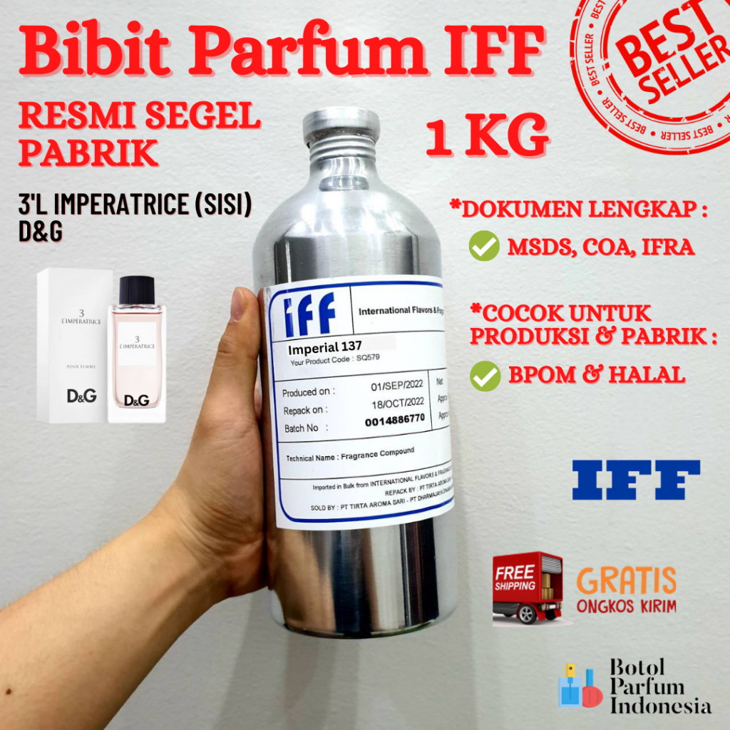 BIBIT PARFUM SEGEL IMPERIAL 137 SISI BY IFF MURNI 100% - MSDS COA IFRA
