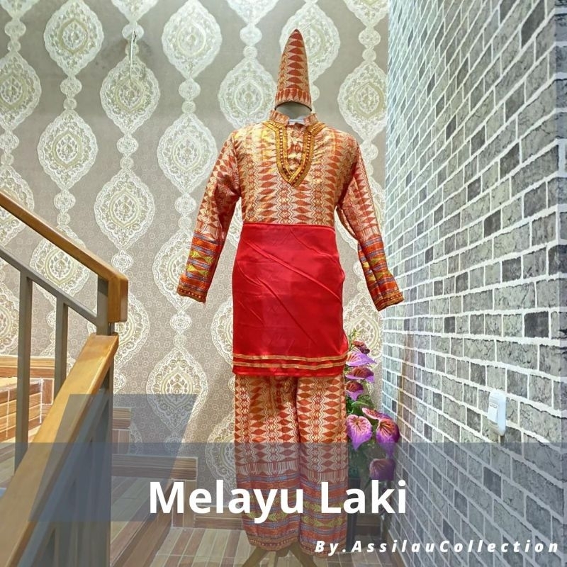 Baju Adat Dewasa Melayu Riau Satuan (Laki/Cewek)