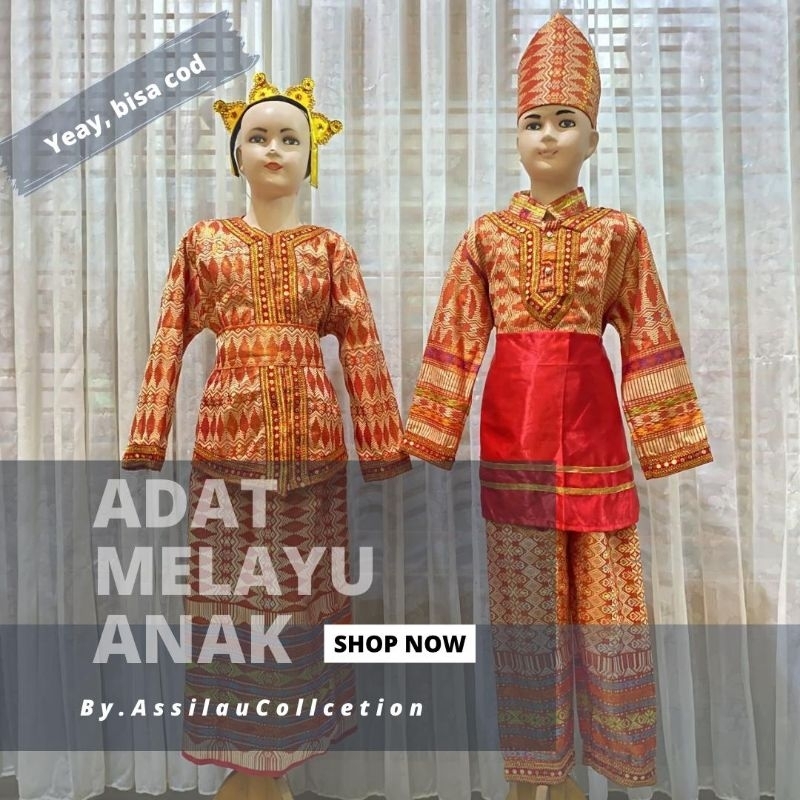 Baju Adat Anak Melayu Satuan (Laki/Cewek)