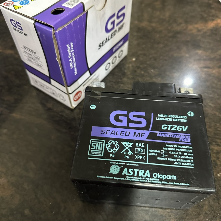 AKI GS GTZ6V ACCU VARIO 125 150 NMAX KERING BEAT CBR CRF FU KLX SATRIA 150 RAIDER ISS CBR150 CRF150 